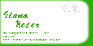 ilona meter business card